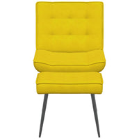 Poltrona Relax con Poggiapiedi Giallo in Velluto 4012333