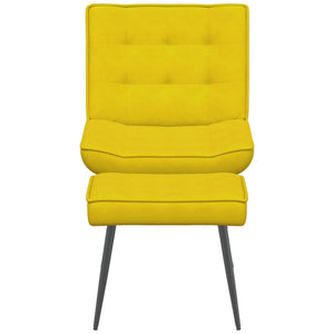 Poltrona Relax con Poggiapiedi Giallo in Velluto 4012333