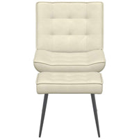 Poltrona Relax con Poggiapiedi Crema in Velluto 4012335