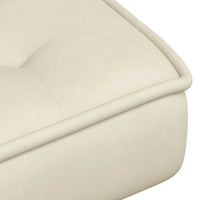 Poltrona Relax con Poggiapiedi Crema in Velluto 4012335