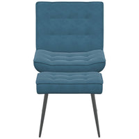 Poltrona Relax con Poggiapiedi Blu in Velluto 4012336