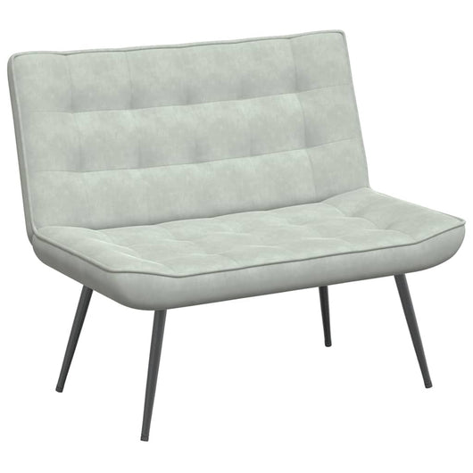 Panca Grigio Chiaro 110x74x84 cm in Velluto 4012337