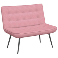 vidaXL Panca Rosa 110x74x84 cm in Velluto