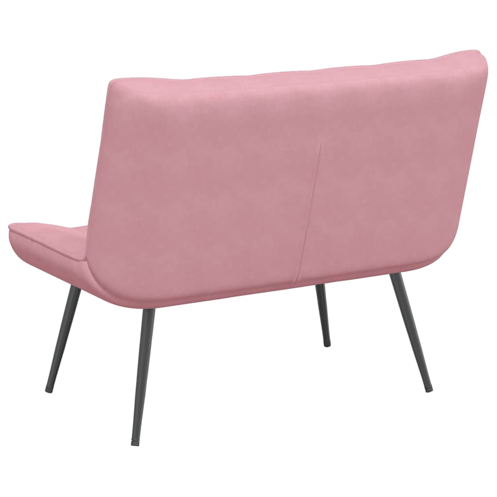 vidaXL Panca Rosa 110x74x84 cm in Velluto