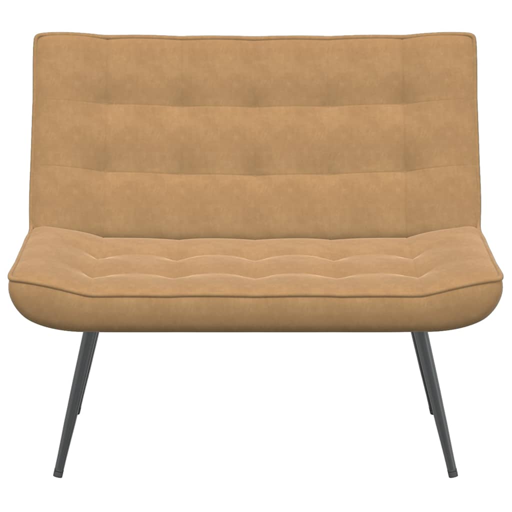 Panca Marrone 110x74x84 cm in Velluto 4012344