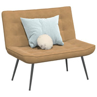 Panca Marrone 110x74x84 cm in Velluto 4012344