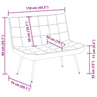 Panca Blu 110x74x84 cm in Velluto 4012346