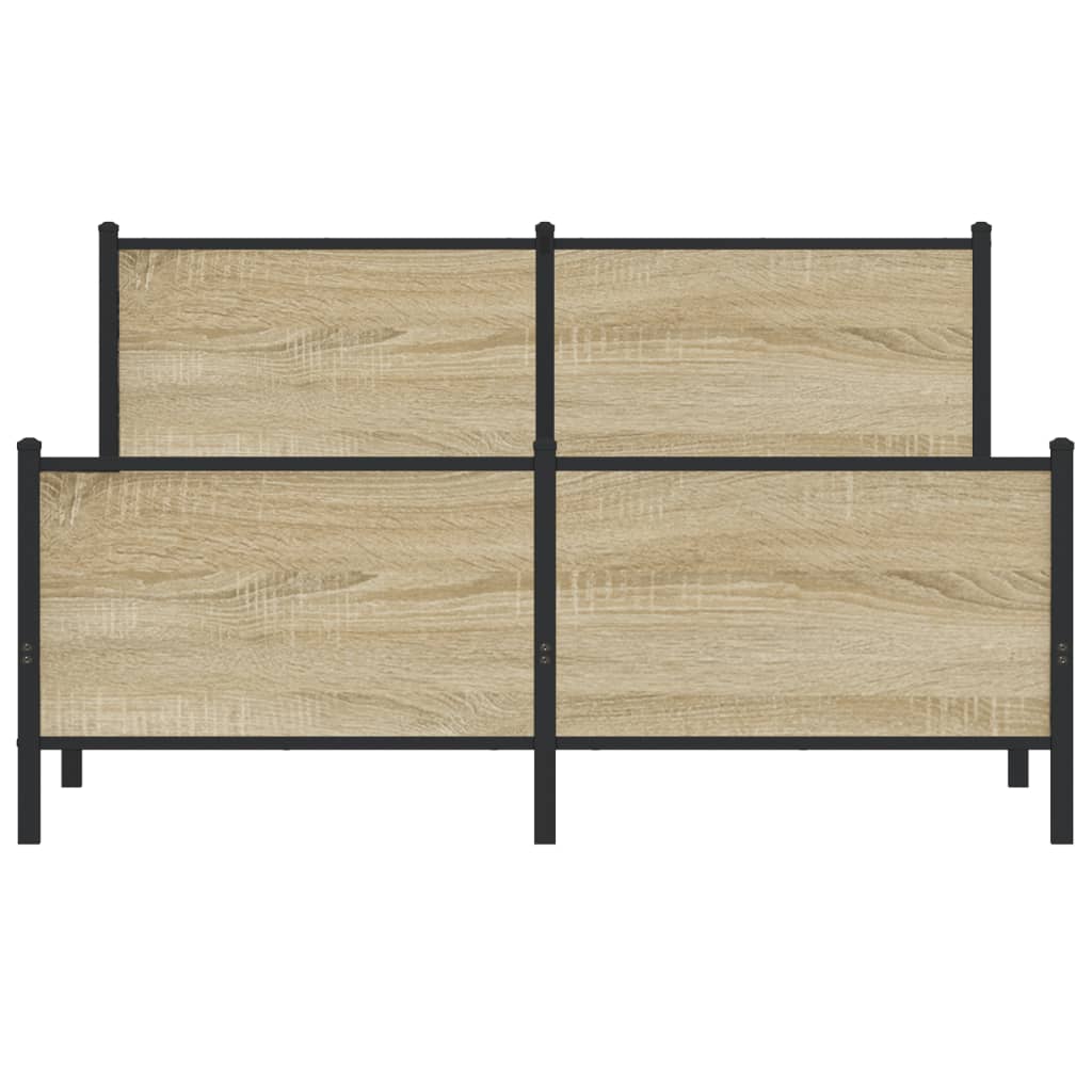 Giroletto senza Materaso in Metallo Rovere Sonoma 160x200 cm 3301363