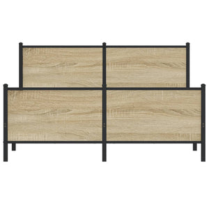 Giroletto senza Materaso in Metallo Rovere Sonoma 160x200 cm 3301363