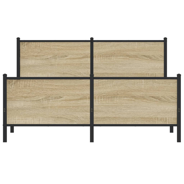 Giroletto senza Materaso in Metallo Rovere Sonoma 160x200 cm 3301363