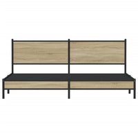 Giroletto senza Materasso in Metallo-Struttura Letto Rovere Sonoma 193x203 cm 713253