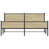 Giroletto senza Materasso in Metallo-Struttura Letto Rovere Sonoma 183x213 cm 987755