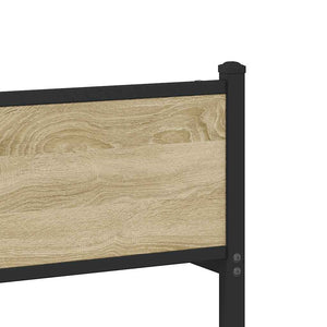 Giroletto senza Materasso in Metallo-Struttura Letto Rovere Sonoma 183x213 cm 987755