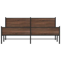 Giroletto senza Materaso in Metallo Rovere Marrone 200x200 cm 3301418