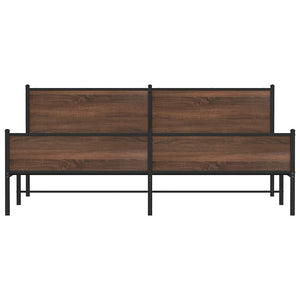 Giroletto senza Materaso in Metallo Rovere Marrone 200x200 cm 3301418