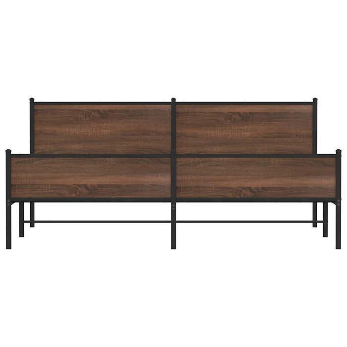 Giroletto senza Materaso in Metallo Rovere Marrone 200x200 cm 3301418