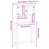 Mobile Lavatrice da Bagno Corona in Legno Massello di Pino