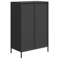 Credenza-Buffet-Armadio da cucina Nera 68x39x101,5 cm in Acciaio 895332