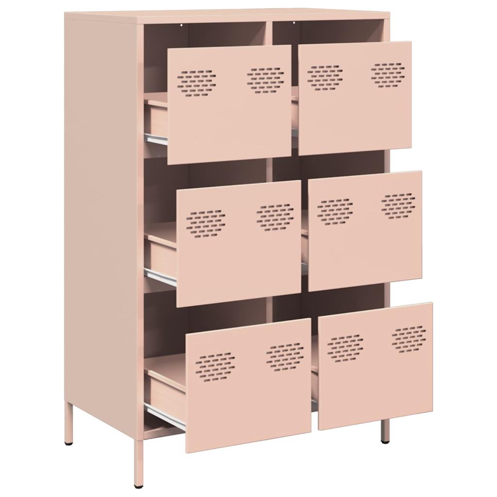 Credenza Rosa 68x39x101,5 cm in Acciaio 851221