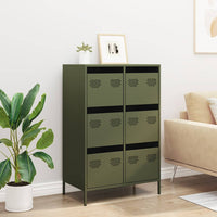Credenza Verde Oliva 68x39x101,5 cm in Acciaio 851224