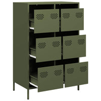 Credenza Verde Oliva 68x39x101,5 cm in Acciaio 851224