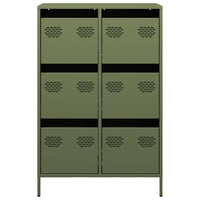 vidaXL Credenza Verde Oliva 68x39x101,5 cm in Acciaio