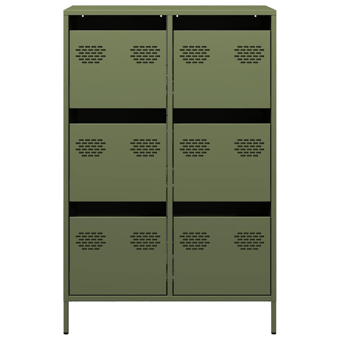 Credenza Verde Oliva 68x39x101,5 cm in Acciaio 851224