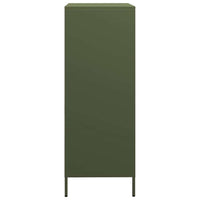 vidaXL Credenza Verde Oliva 68x39x101,5 cm in Acciaio