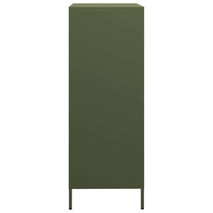 vidaXL Credenza Verde Oliva 68x39x101,5 cm in Acciaio