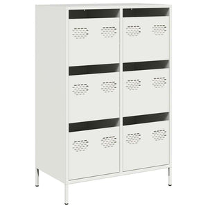 vidaXL Credenza Bianca 68x39x101,5 cm in Acciaio