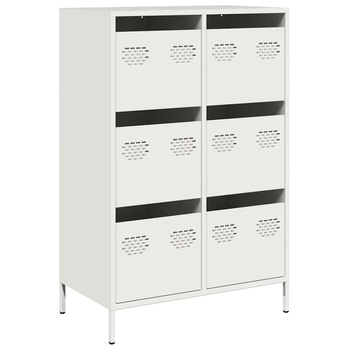 vidaXL Credenza Bianca 68x39x101,5 cm in Acciaio