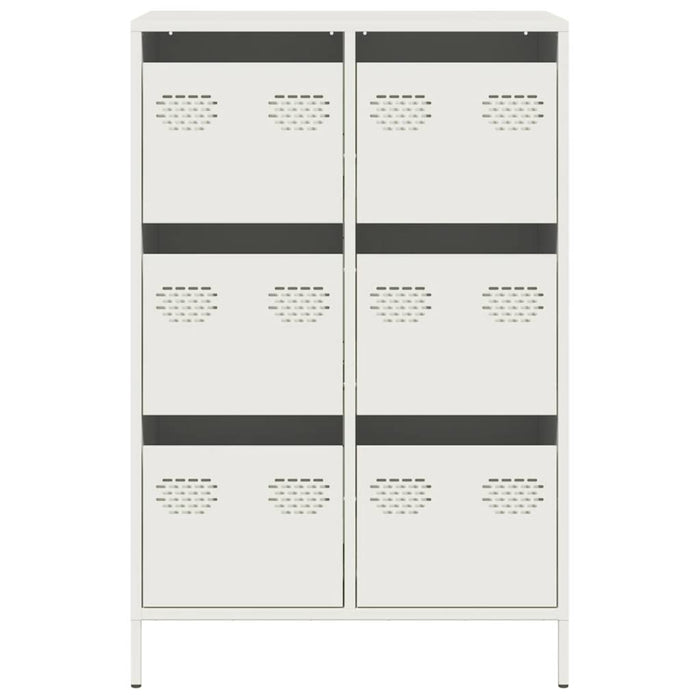 vidaXL Credenza Bianca 68x39x101,5 cm in Acciaio