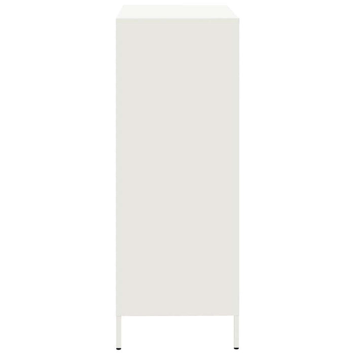 vidaXL Credenza Bianca 68x39x101,5 cm in Acciaio