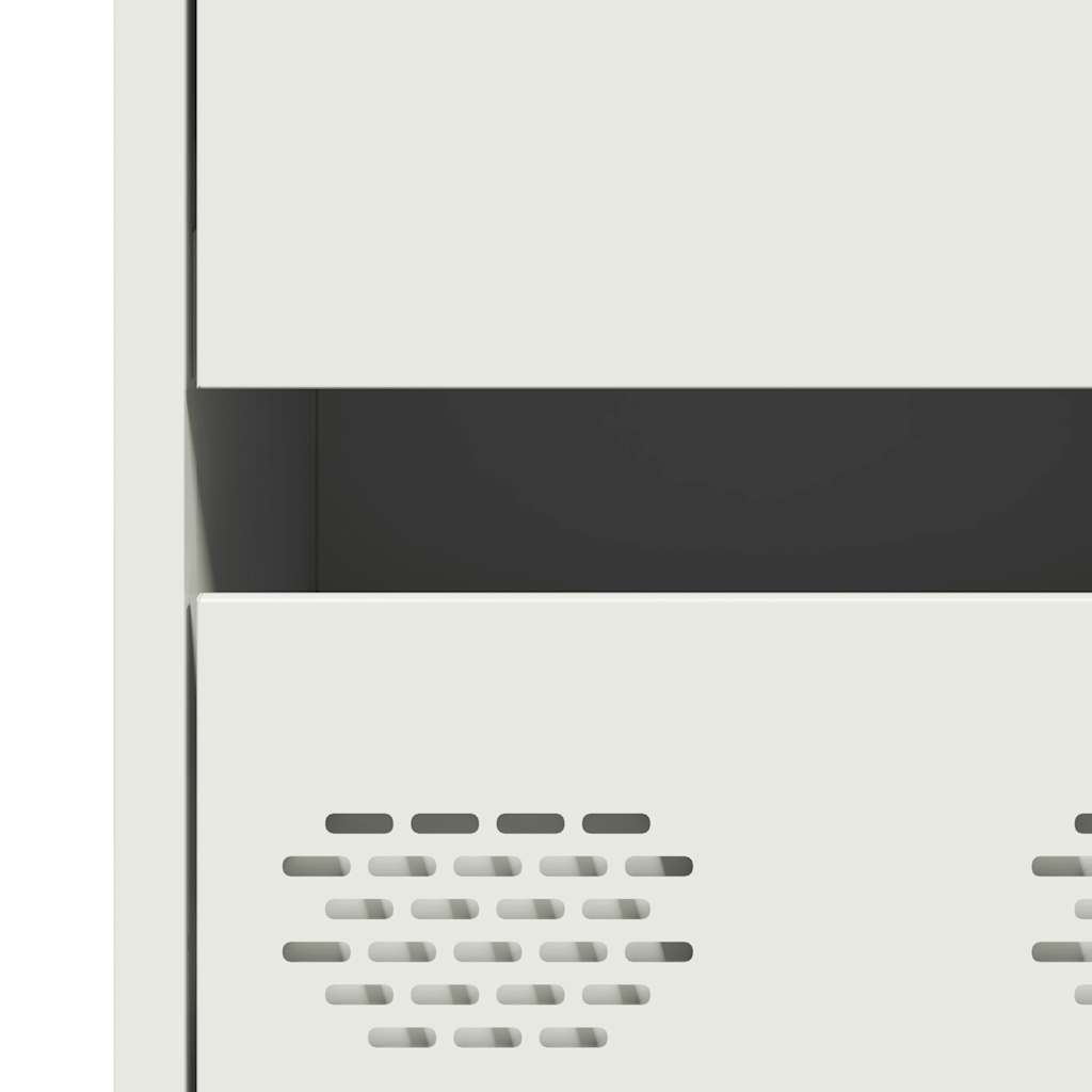 vidaXL Credenza Bianca 68x39x101,5 cm in Acciaio