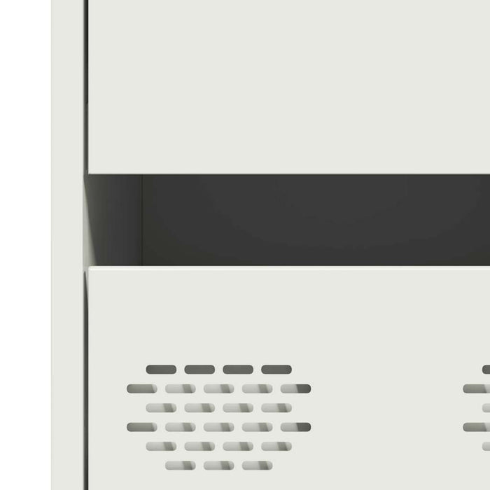 vidaXL Credenza Bianca 68x39x101,5 cm in Acciaio