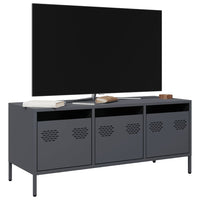 Mobile TV-Credenza TV-Console TV Antracite 101,5x39x43,5 cm Acciaio Laminato a Freddo 457370