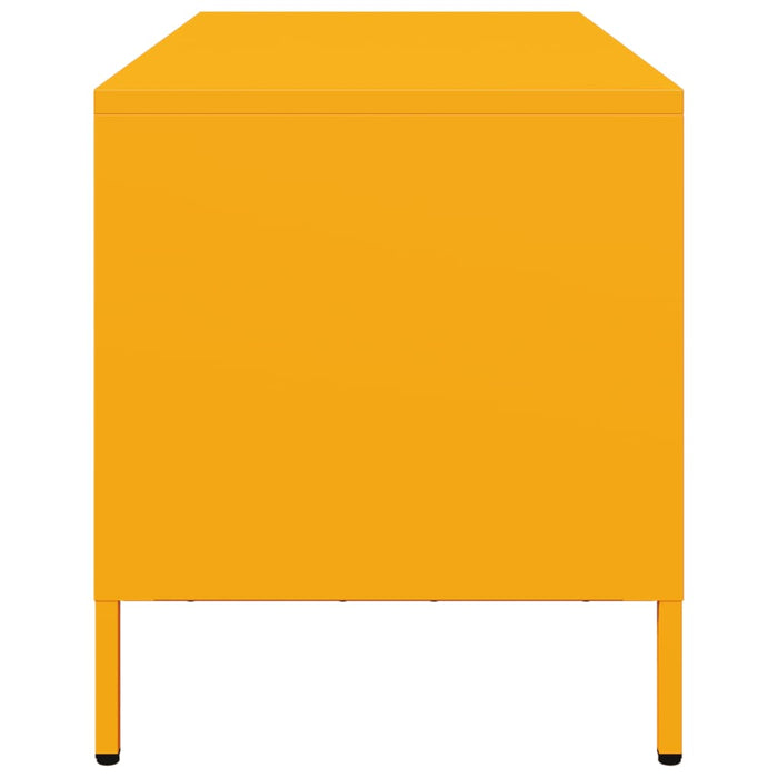 Mobile TV-Credenza TV-Console TV Giallo Senape 101,5x39x43,5 cm in Acciaio 181568