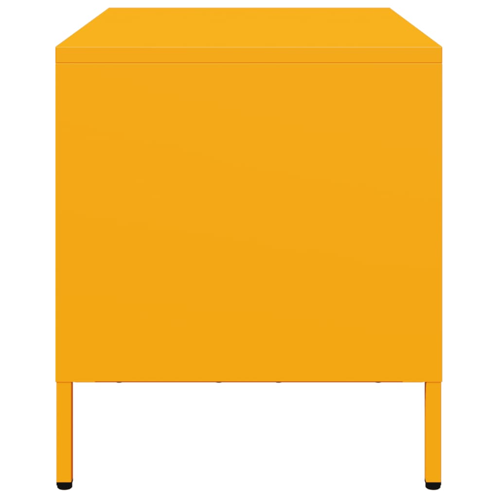 Mobile TV-Credenza TV-Console TV Giallo Senape 68x39x43,5cm Acciaio Laminato a Freddo 955084
