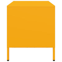 Mobile TV-Credenza TV-Console TV Giallo Senape 68x39x43,5cm Acciaio Laminato a Freddo 955084