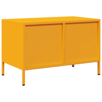 Mobile TV-Credenza TV-Console TV Giallo Senape 68x39x43,5cm Acciaio Laminato a Freddo 955084