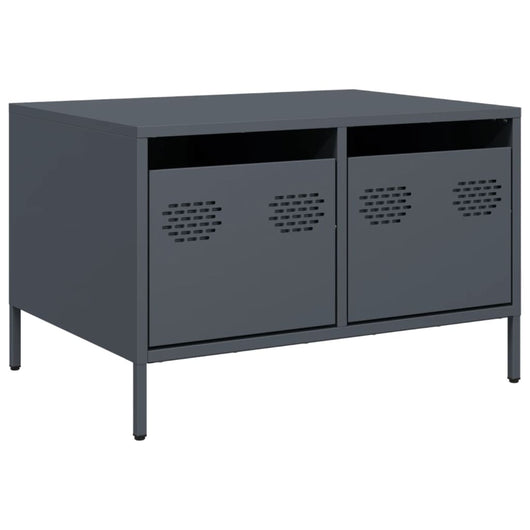 Mobile TV-Credenza TV-Console TV Antracite 68x50x43,5 cm in Acciaio Laminato a Freddo