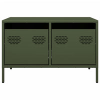 Mobile TV Verde Oliva 68x50x43,5cm in Acciaio Laminato a Freddo 851242