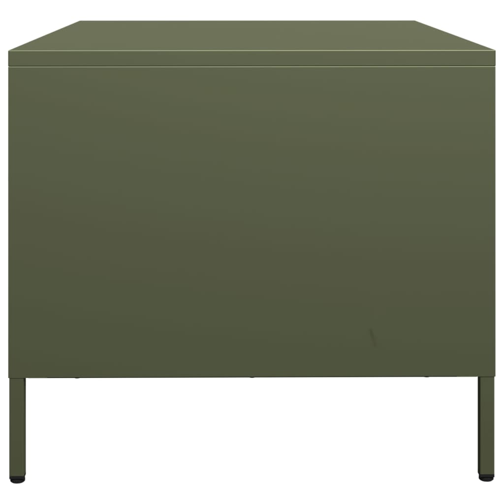 Mobile TV Verde Oliva 68x50x43,5cm in Acciaio Laminato a Freddo 851242