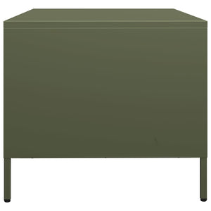 Mobile TV Verde Oliva 68x50x43,5cm in Acciaio Laminato a Freddo 851242