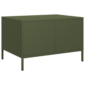 Mobile TV Verde Oliva 68x50x43,5cm in Acciaio Laminato a Freddo 851242