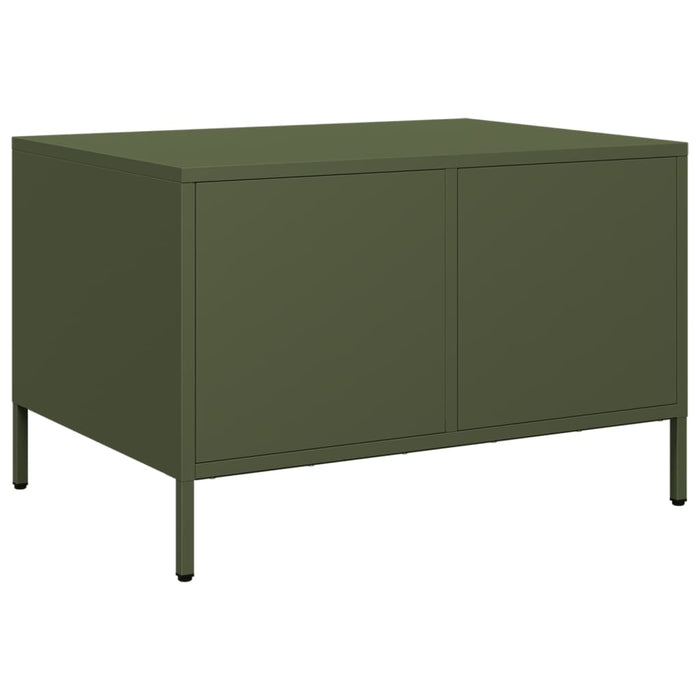 Mobile TV Verde Oliva 68x50x43,5cm in Acciaio Laminato a Freddo 851242