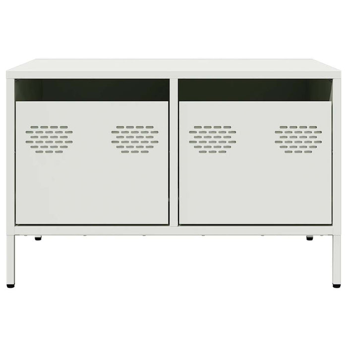 Mobile TV-Credenza TV-Console TV Bianco 68x50x43,5 cm in Acciaio Laminato a Freddo