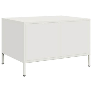 Mobile TV-Credenza TV-Console TV Bianco 68x50x43,5 cm in Acciaio Laminato a Freddo