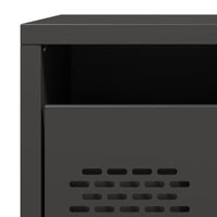 vidaXL Comodino Nero 35x39x43,5 cm in Acciaio