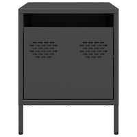 vidaXL Comodini 2 pz Neri 35x39x43,5 cm in Acciaio